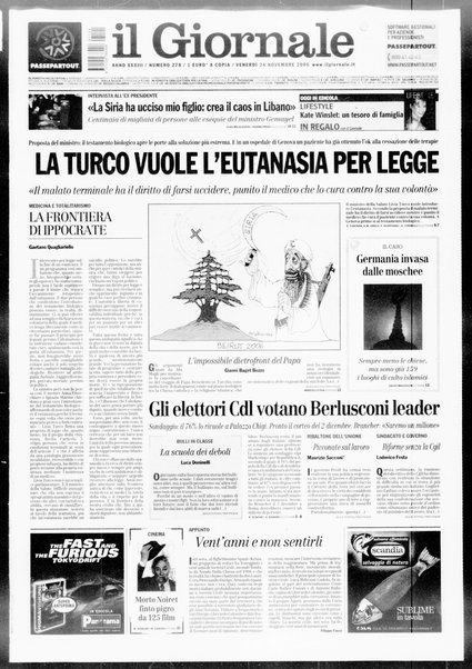 Il giornale : quotidiano del mattino